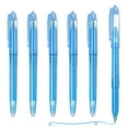 thumbnail image 1 of Uxcell 6Pcs Erasable Gel Pens, 0.5mm Fine Point Heat Erasable Marking Pen with Cap Smooth Writing Fabric Markers for Sewing Drawing Writing Planner, Sky Blue Ink, 1 of 6
