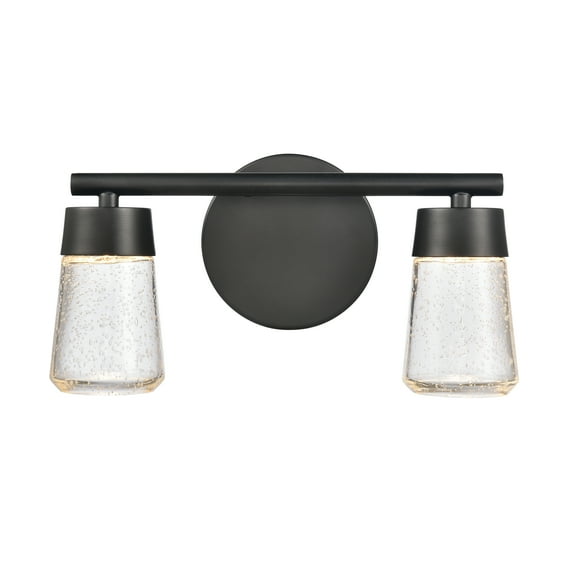Elk Home 12.5-Inch Wide Jergen Vanity Light, Modern, Matte Black