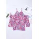 thumbnail image 1 of ABPHQTO Top de talla grande con hombros descubiertos y estampado floral rosa para mujer, 1 of 5