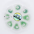 thumbnail image 2 of 6D Green Color Lashes, 1000 Premade Volume Fans, Eyelash Extensions. Handmade! D Curl - 9 to 16mm, 2 of 5