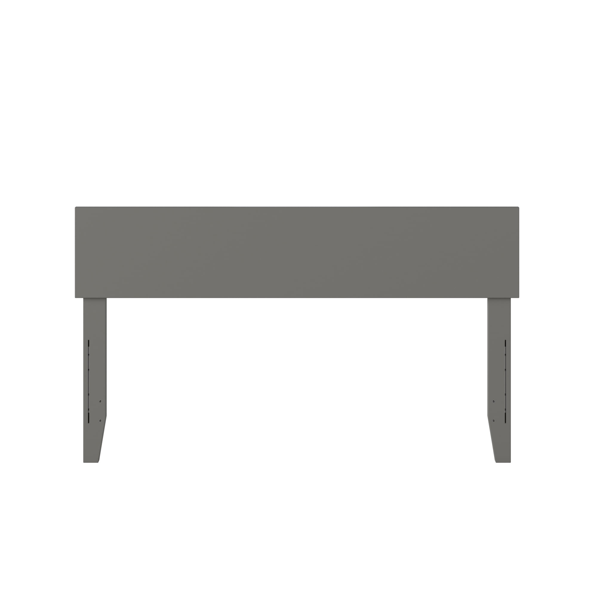 AFI Orlando Full Modern Solid Wood Panel Headboard with Attachable Charger, Grey