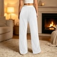 thumbnail image 4 of Luvrsol Womens Sweatpants Fleece Casual Solid Wide Straight Leg Pants Relaxed Fit Long Athletic Lounge Pants S-3XL, 4 of 5