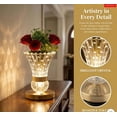 thumbnail image 4 of Crystal Flower Table Lamp, Gold Base 3-in-1 LED Night Light Vase, Color-Changing Function, Energy-Saving Bulb, Gold Table Lamp for Bedroom, Living Room, Wedding Night Lighting., 4 of 5