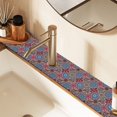 thumbnail image 2 of Yayeee Faucet Mat for Kitchen Sink 14.7" Diatomite Long Splash Guard Pad, Colorful Mandala Pattern, 2 of 7