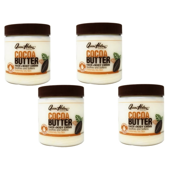 Queen Helene Cocoa Butter Face & Body Cream, Soothes and Softens, Extremely Dry Skin, 4.8 Oz - 4 Pack