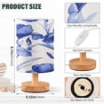 thumbnail image 3 of Small Table Lamp LED Bedside Nightstand Lamps with Fabric Shade Decor Desk Lamp for Living Room Bedroom Office Elegant Blue Iris Flowers, 3 of 7