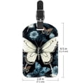 thumbnail image 6 of Square 2Pack PU Leather Butterfly Cruise Luggage Tag with Privacy Cover and Name ID Tag for Travel Handbags Backpacks Luggage Tags, 6 of 6