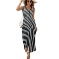 thumbnail image 1 of Irregular Stripe Vestido Sin Mangas Para Mujer, Traje De, Ropa De Cumpleaños, Verano, 1 of 5
