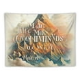 thumbnail image 5 of ONETECH  Bible Verse Scripture Tapestry Wall Hanging Inspiring Cartoon Mountains Cross Tapestry There Is No Rock Like Our God Wall Tapestry for Bedroom Living Room Dorm Home Decor, 5 of 7