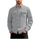thumbnail image 1 of Ceisia Men's fashion casual solid color warm fleece lapel jacket Gift long sleeve outerwear, 1 of 8