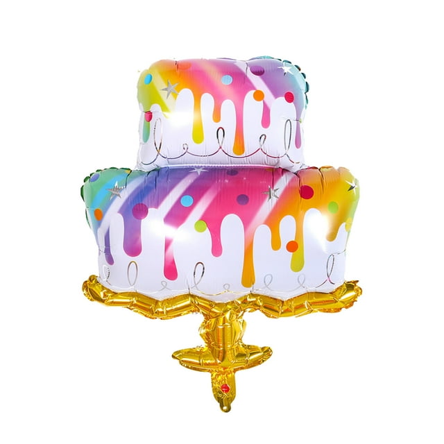 CSChome Aluminum Foil Balloon Birthday Party Balloons: DIY Scene Layout, Various Styles, Birthday Cake Inflatable Toy, Decoration, Creative Inflatable Cartoon