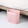 thumbnail image 2 of Plastic Trash Can Wastebasket, Garbage Container Basket for Bathrooms, Kitchens, Offices, Kids Rooms (Pink, 3 Gallon), 1 Pack, 2 of 5