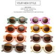 thumbnail image 4 of Penkiiy Mignonnes Lunettes de Soleil Rondes Polarisées pour Enfants Filles Garçons Protection UV400 Plage Vacances Rouge Vin, 4 of 5