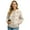 American Tribal Print Beige, variant on SCRAWLGOD American Tribal Sunflower Horse Print Beige Women's Zip up Sweatshirt Jacket Crewneck Hoodless Running Sweatshirt with Pockets Loose Fit Stylish Comfy Coat, S