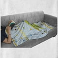 thumbnail image 6 of Dragonfly Soft Flannel Fleece Throw Blanket, Dragonfly over Little Circular Spots and Dots Kids Cartoon, Cozy Plush for Indoor and Outdoor Use, 50" x 60", Lime Green Pale Blue, by Ambesonne, 6 of 6