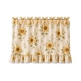 thumbnail image 2 of Farmhouse Kitchen Stove Curtain, Ruffled Lace Trim Stove Cover Curtain with Floral Prints, Decorative Oven Door Curtain for Vintage Kitchen Decor(22*31"), 2 of 4