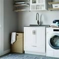 thumbnail image 2 of Bowery Hill Armoire Évier à Lessive Contemporaine de 28 Pouces en Fini Blanc, 2 of 7