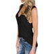 thumbnail image 3 of Camisetas sin mangas con cuello en V para mujer, camisetas Henley con botones, camisetas largas acanaladas Zhivalor  LRWJ597-2, 3 of 4