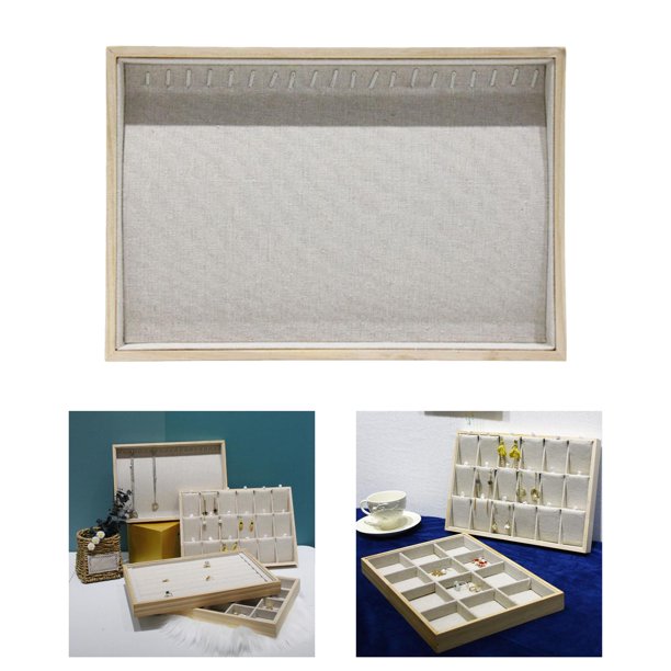 Estante organizador de joyas Yotijar de madera maciza decorativo