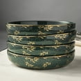 thumbnail image 4 of Thyme & Table Holiday Leaves 4-Pack Ceramic Low Bowl Set - Green, 4 of 6