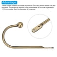 thumbnail image 4 of Uxcell Curtain Holdback U Shaped Wall Mounted Curtain Tiebacks Screw Hooks Hanger Holder Bronze 2 Pack, 4 of 6