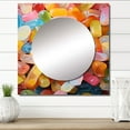 thumbnail image 1 of Designart "Colorful Popart Candy Delight III" desserts Square Mirror For Wall Decor - Large Blue Square Printed Wall Mirror Art - Square Traditional Mirror - Wall Mounted Square Large Mirror, 1 of 5