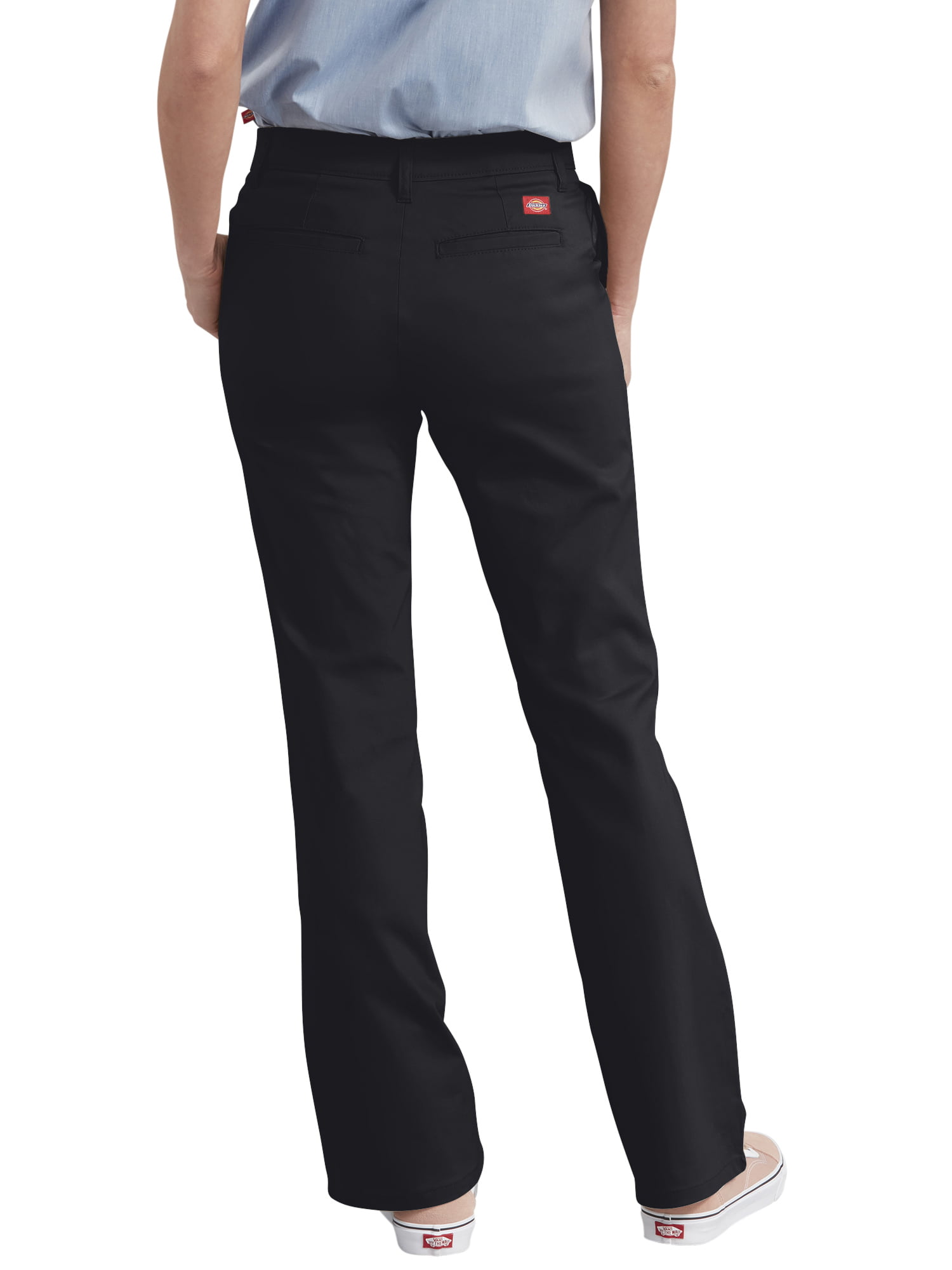 Dickies Men's Flat Front Stretch Twill Pant Slim Fit Bootcut Jeans