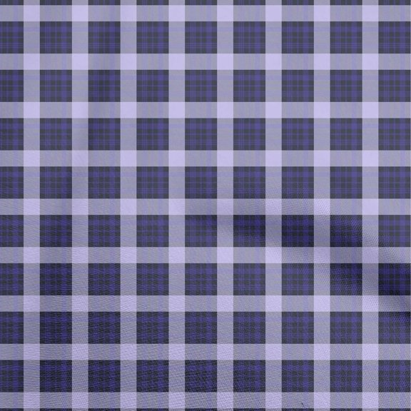 oneOone Rayon Violet Fabric Tartan Sewing Material Print Fabric By The Yard 56 Inch Wide