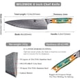 thumbnail image 2 of WILDMOK Chef Knife, 8 inch Japanese Damascus Steel Chef Knife, Resin Handle Kitchen Knives, Professional Sharp Chef's Knives for Kitchen, 2 of 6