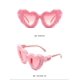 thumbnail image 4 of Gafas de sol rosas para discoteca, gafas de sol de felpa con forma de ojo de gato para mujer, gafas de sol punk de terciopelo suave, gafas de sol para mujer, gafas de fiesta hechas a mano para mujer, 4 of 5