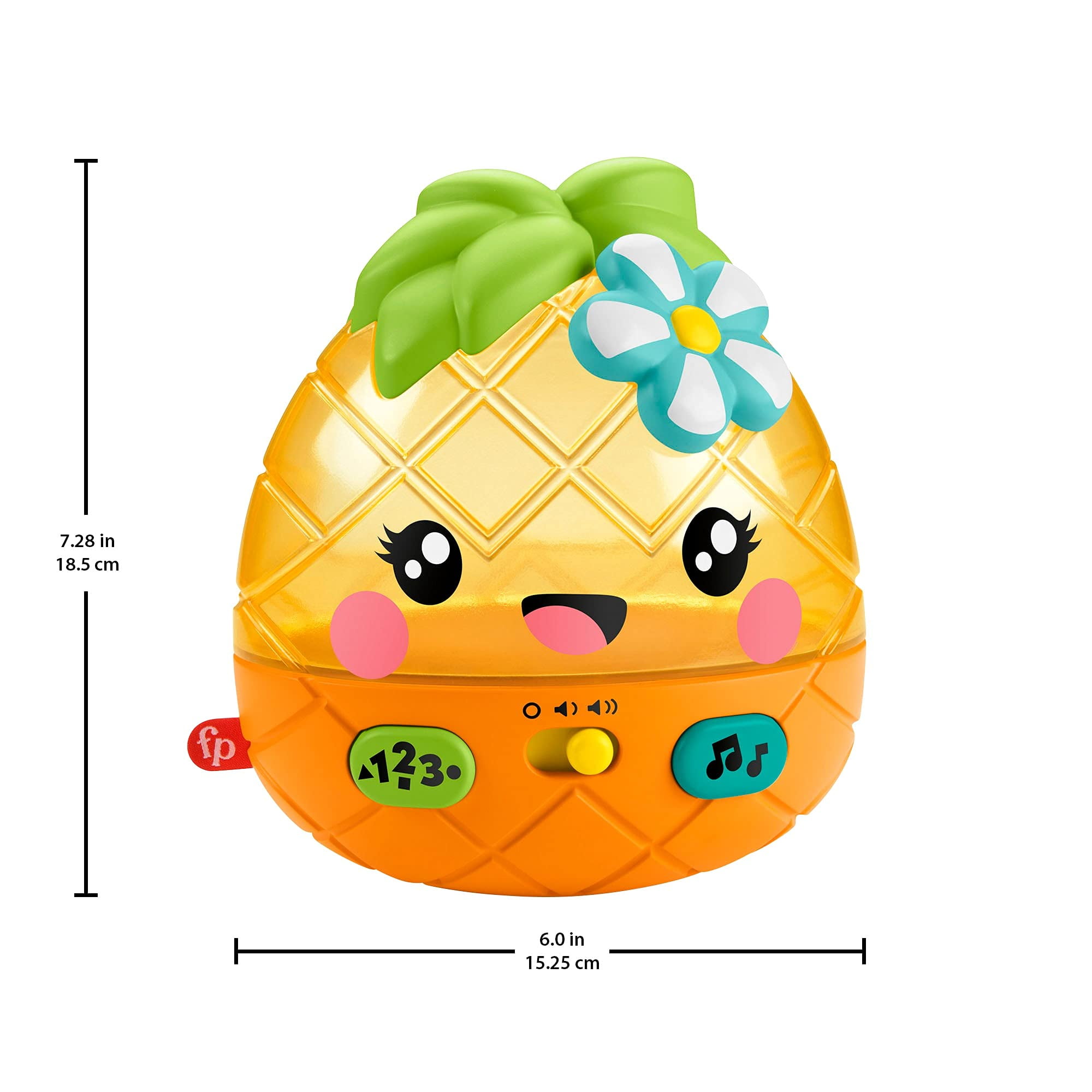 Fisher-Price Paradise Pals Magical Lights & Tunes Pineapple Toy for Baby Toddler Learning