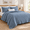 Blue-Full/Queen(90"x 96"), variant on Blue Ruffled Quilt King Size Stone-washedfiber Lightweight Crinkled Farmhouse Rustic Shabby Chic Bedding Set 3 Pieces Reversible