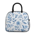 thumbnail image 2 of Obrewu Blue Pioneer Flower Lunch Bag for Adult, Insulated, Leakproof, Oxford Cloth, 2 of 7