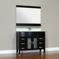 thumbnail image 4 of Elite 42" Single Modern Bathroom Vanity in Black with Light Green Glass Top without Mirror, 4 of 5