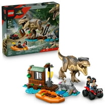 LEGO Jurassic World T. rex River Escape - Dinosaur Toy For Kids, Boys, and Girls, Ages  5-7 - Jurassic World Toy Boat and LEGO Minifigures - Creative Dinosaur Gift for Movie Fans - 76975