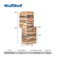 thumbnail image 4 of WallWell Sienna Dawn Faux Stone Corner Pieces - 24.6" High (Overlapped) x 16.5" Combined Return - Waterproof High-Density Polyurethane Siding Accessory - 2-Piece Set, 4 of 4