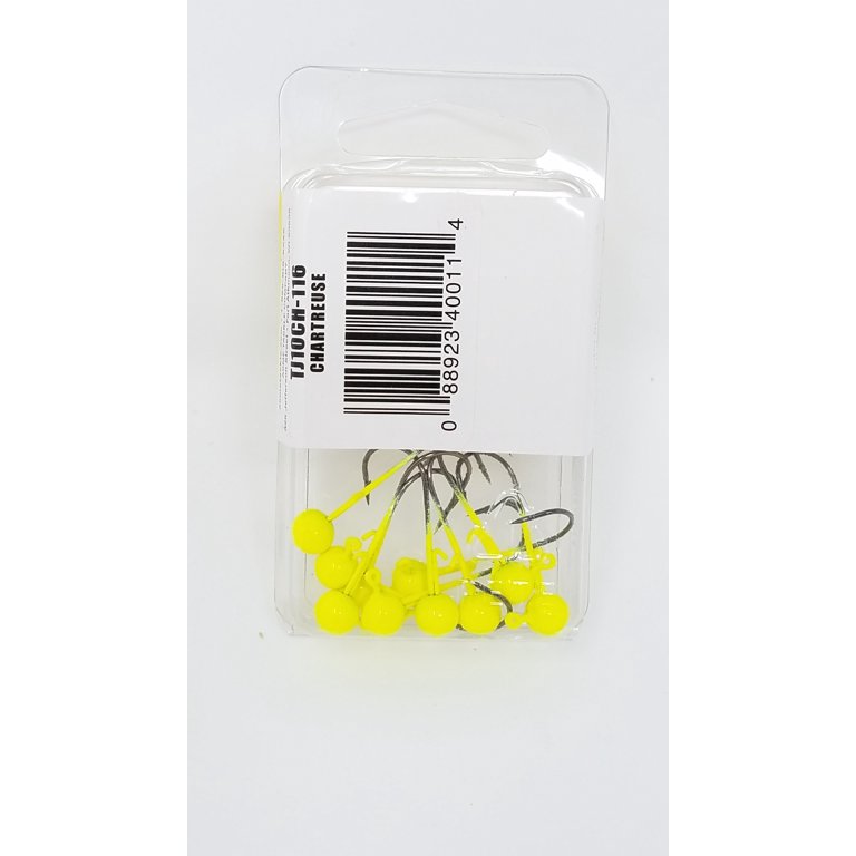 Kalins Freshwater Triple Threat Fishing Jig, Chartreuse, 1/16 oz