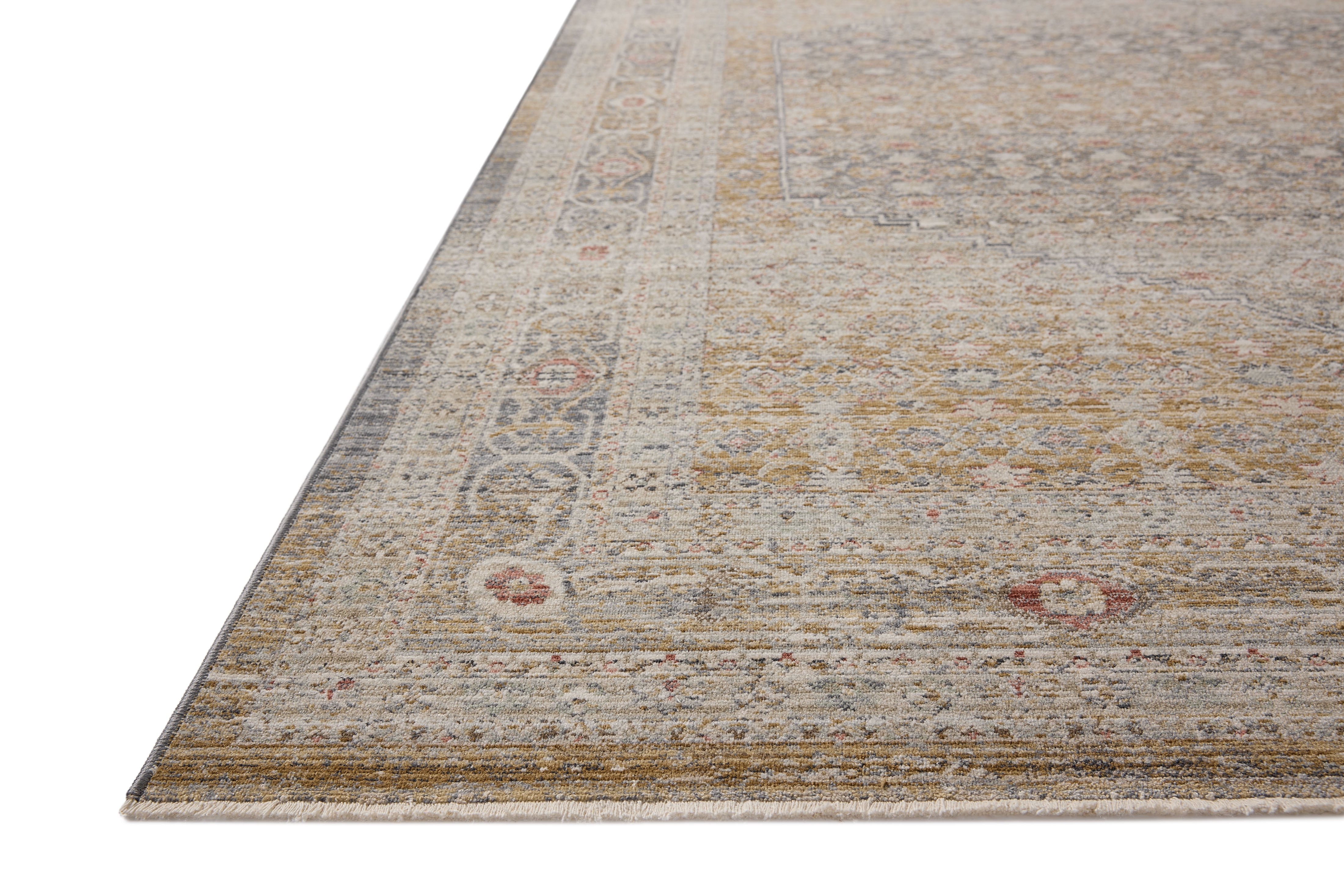 Chris Loves Julia x Loloi Ida Stone / Gold 18" x 18" Sample Rug