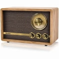 thumbnail image 1 of wonima11 Vintage Bluetooth Speaker, Wood Retro Radio with Bluetooth for Office, Home, Bedroom, Living Room, Office, Cafe, Radio Speaker with White Noise Machine(Walnut/RA60S-E), 1 of 1