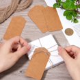 thumbnail image 3 of 200Pcs Craft Paper Jewelry Tags Kraft Paper Tags with String 20m/65.62 Feet Blank Rectangle Hang Burlywood Cardboard Price Name Tag Labels DIY, 3 of 6