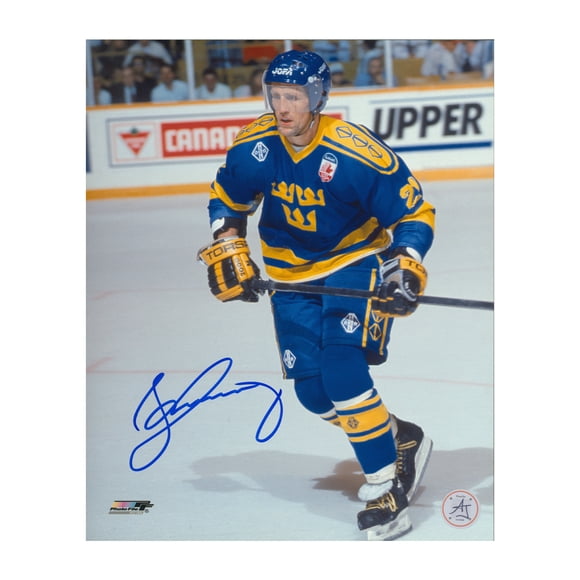 Borje Salming Autographed Team Sweden Canada Cup 8x10 Photo