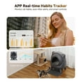 thumbnail image 5 of FeelNeedy Self Cleaning Cat Litter Box, 65L Large Automatic Litter Box with App Control Monitoring, Dual Safety Sensor, Odor Control, Includes Litter Mat and Waste Bags, Gray, 5 of 10
