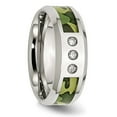 thumbnail image 5 of Chisel Stainless Steel Polished Camouflage 1/10 Carat Diamond 8mm Band, 5 of 8