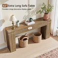 thumbnail image 2 of Yardi Yarda 63" Console Table with Robust Wood Construction, Rustic Sofa Entryway Table, Foyer Table, Brown, 2 of 7