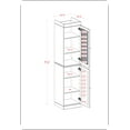 thumbnail image 6 of Palace Imports 100% Solid Wood 16.5" Pantry Cabinet with Frosted Glass, Solid Doors and Adjustable Shelves, Mocha, 6 of 6