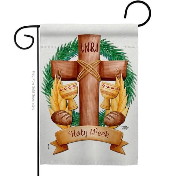 Ornament Collection G190065-BO King of the Judeans Religious Faith Double-Sided Decorative Garden Flag, Multi Color