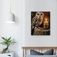 thumbnail image 4 of Creowell Vintage Owl Wall Art Dark Academia Art Prints Gothic Owl Painting Vintage Birds Poster Vintage Gothic Picture Dark Academia Artwork Dark Moody Canvas Dark Animal Wall Art Owl Canvas, 4 of 5