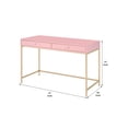 thumbnail image 5 of Writing Desk with 2 Storage Compartments, Pink and Gold, 5 of 5