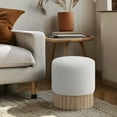 thumbnail image 6 of Meridian Furniture Veranda Boucle Fabric Ottoman/Stool in Cream/Natural, 6 of 6