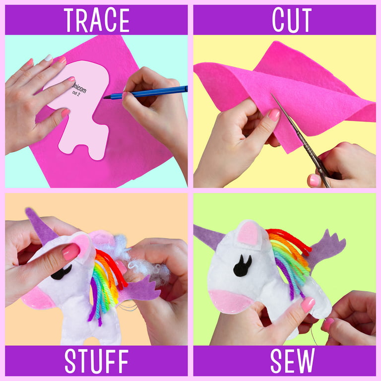Sewing Kit for Kids Ages 8-12, Kids Sewing Kit, Unicorn Crafts Kit, Felt  Plush Unicorn Toy, Unicorn Sewing Kit, First Sewing Kit for Kids Beginners  : Toys & Games 